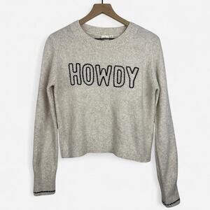 White crow howdy cropped knit sweater